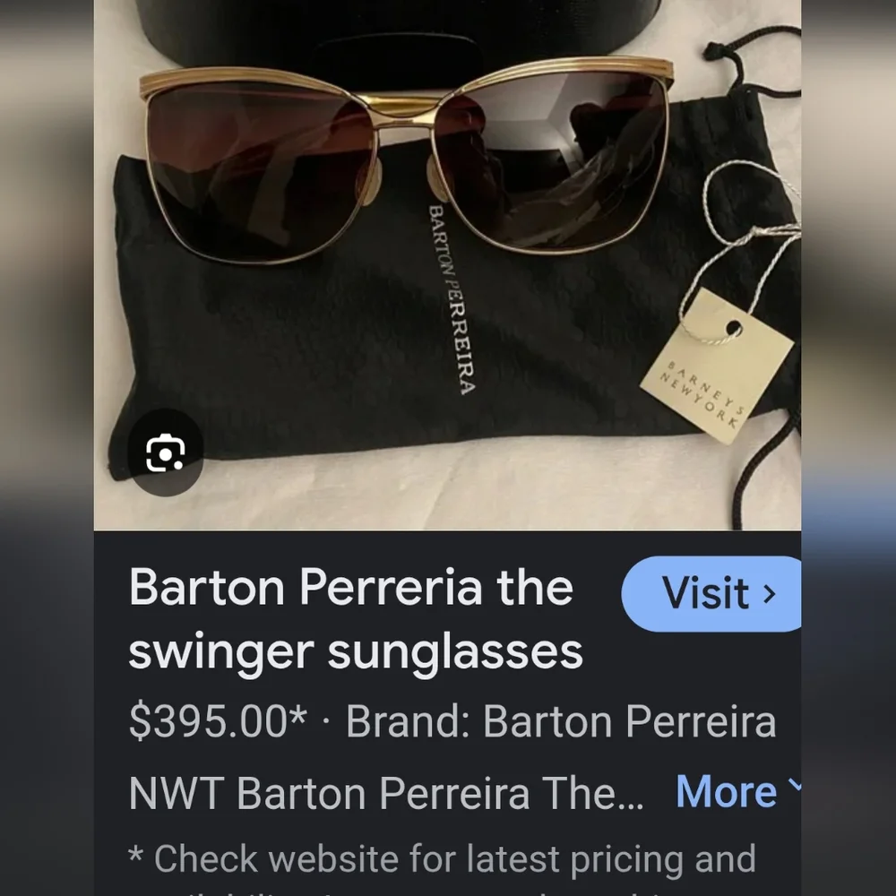 $800 Barton Perreira Authentic The Swinger Designer sunglasses Firm$ Mint COND